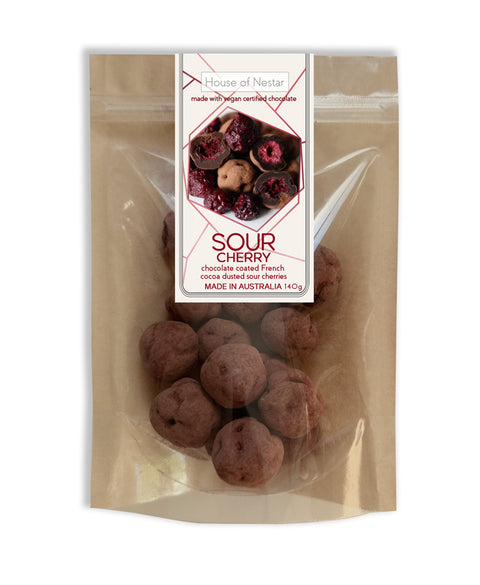 AUSTRALIAN FREEZE DRIED SOUR CHEERIES COCOA DUSTED
